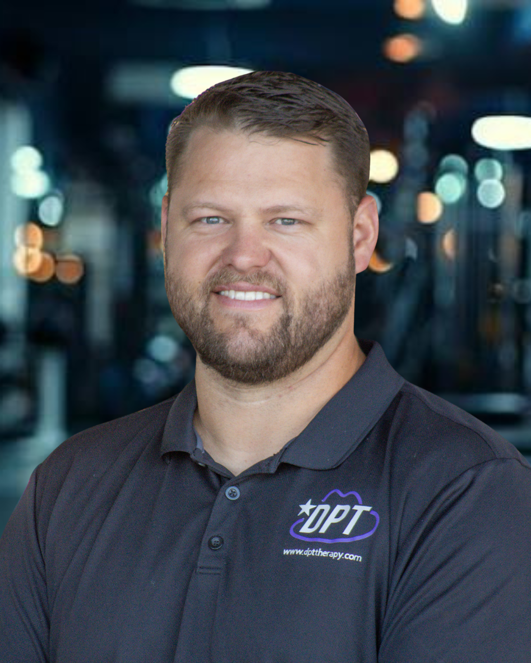 Dr. Kyle Tanner, physical therapist and Clinic Manager at DPT Physical Therapy’s Stephenville location, smiling for a professional headshot